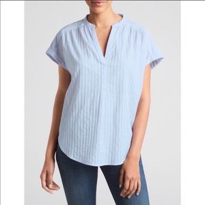 Light Blue Short Sleeve Popover Shirt
